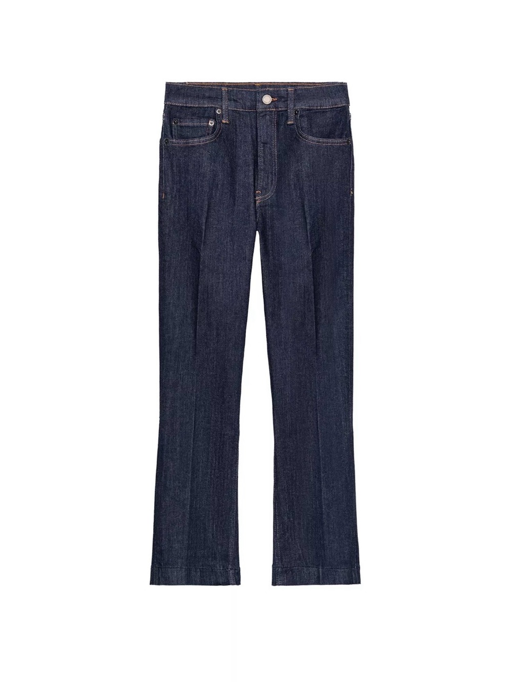 Zara Women’s Dark Indigo slight bootcut-Leg Jeans